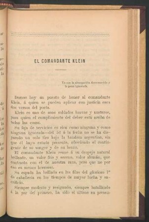 El comandante Klein