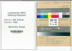 Entnazifizierung Rudolf Boerchers , geb. 31.03.1895 (Kaufmann)