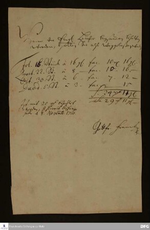 Angebot von Gottfried Francke an August Hermann Francke für den Kauf englischer Bücher.