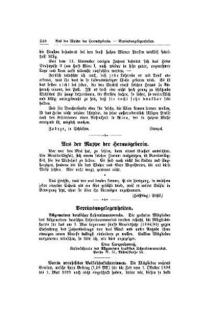 Aus der Mappe der Herausgeberin