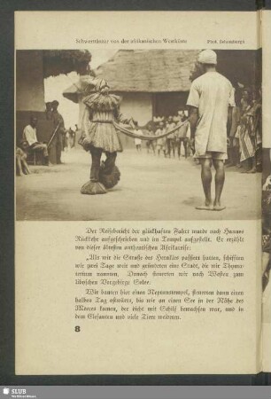 Schwerttänzer von der afrikanischen Westküste