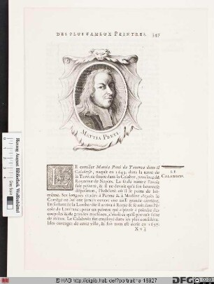 Bildnis Mattia Preti, gen. "il Cavalier Calabrese"