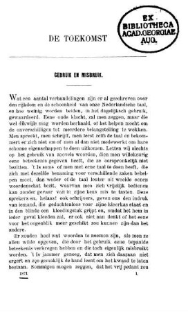 1871: De toekomst