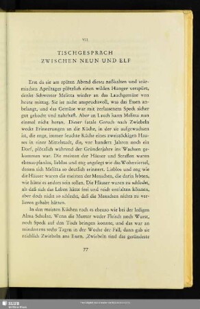 VII. Tischgespräch Zwischen Neun Und Elf