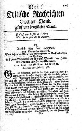 Fünf und dreyßigstes Stück.