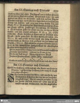 Am XXI. Sonntage nach Trinitatis