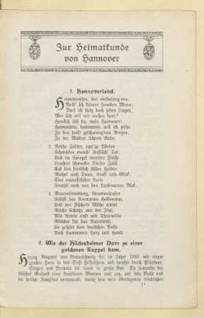Zur Heimatkunde von Hannover