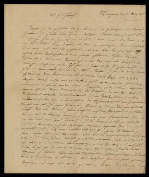 1: Brief von Lorenz Oken an Gustav Hugo, Wangerooge, 17.3.1807