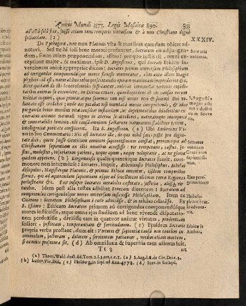 333-344, XXXIV. De Pythagorae, nec non Platonis ulta & ...