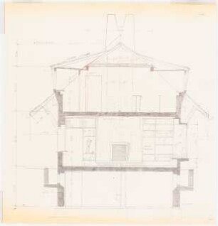 Wohnhäuser, St.Loup/Versoix (Häuser Schwebes und Platz): Haus Platz: Querschnitt