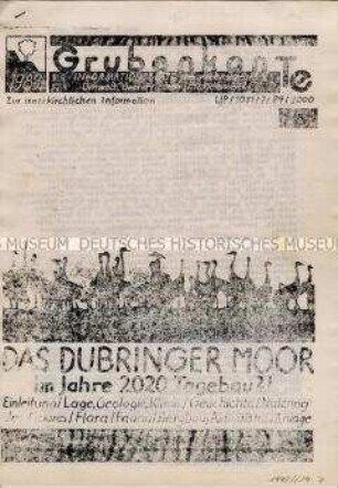 Informationsblatt des kirchlichen Arbeitskreises "Umwelt und Frieden" Hoyerswerda