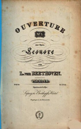 Ouverture no. 2 zur Oper: Leonore