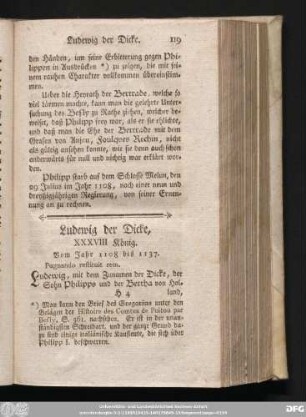 Ludewig der Dicke, XXXVIII König. Vom Jahr 1108 bis 1137.