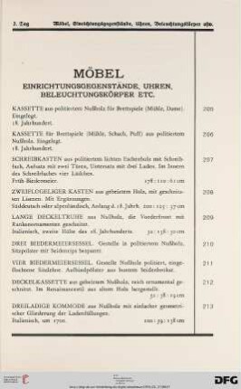 Möbel (Nr. 205-259)
