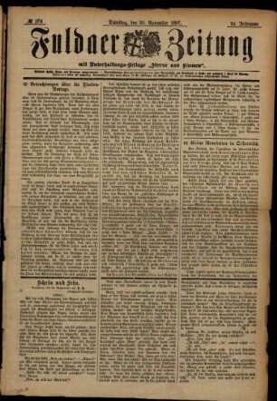 Ausgabe vom Dienstag, den 30. November 1897.