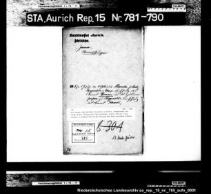 Die Gesuche der Gebrüder Hinrichs in Schott, Roggenstede und Utarp um die Führung des Familiennamens Fimmen und des Claas Janssen in Roggenstede um die Führung des Familiennamens Schmidt