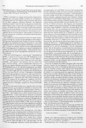 389-390 [Rezension] Ignatianisch