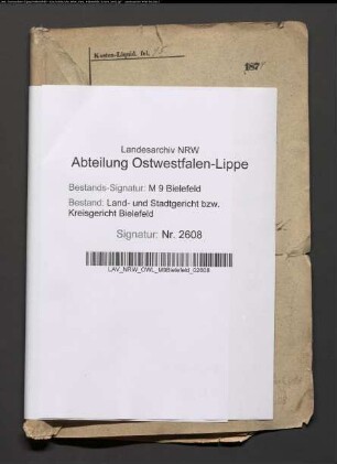 Erblasser: Horstmann, Gerhard: Nachlassregulierung
