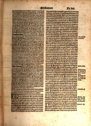 Incipit textus abbreuiatus Aristotelis sup[er] octo libris Phisicor[um], et tota naturali philosophia