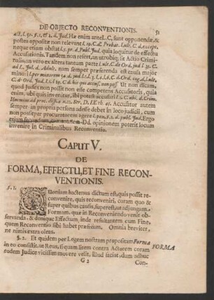 Caput V. De Forma, Effectu, Et Fine Reconventionis.