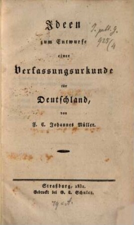 Entwurf einer Verfassungsurkunde für Deutschland