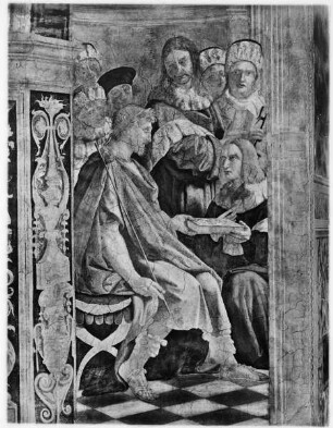 Malerische Ausstattung — Justinian überreicht den Codex dem Tribonian