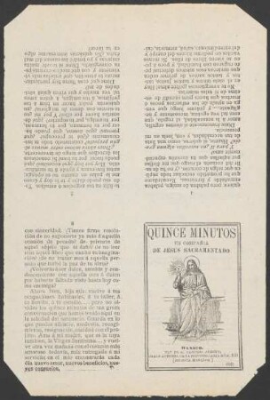 Quince minutos en compañia de Jesus Sacramentado