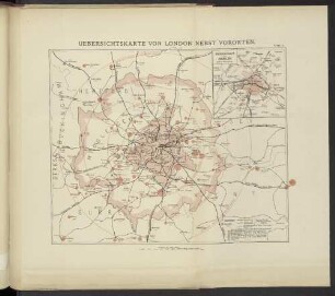 Tafel 2. Uebersichtskarte Von London Nebst Vororten