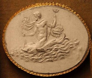 Neptun, reitend auf einem Delphin (Daktyliothek, Das Alterthum nach Lippert und Visconti)