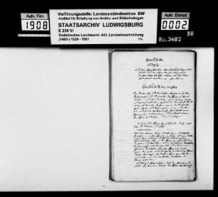 Beiträge des Konrektors Karl Pfaff aus Esslingen zur Historiographie des Oberamts und vor allem zur Geschichte der Oberamtsorte