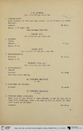 Ölgemälde alter und moderner Meister (Nr. 1-354)