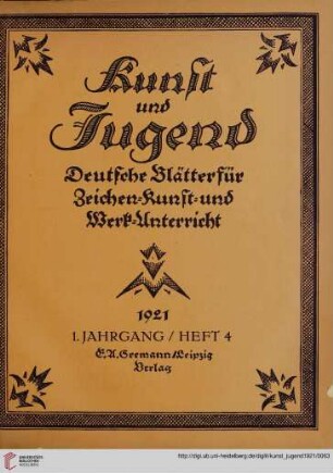 Heft 4 (1. Jahrgang 1921)