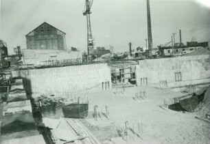 Betonschalplatten - Bauweise, Speicher im Mannheimer Hafen, 1947-1949