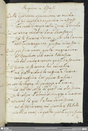 [Text 47:] Pasquino in estasi