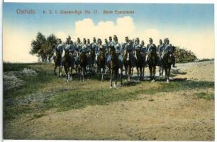 Oschatz. K.S. 1. Ulanen-Regt. No. 17 - Beim Exerzieren