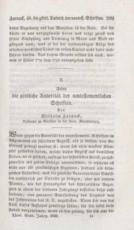 209-240 Über die göttliche Auctorität der neutestamentlichen Schriften