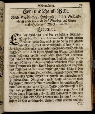 Lob- und Danck-Rede