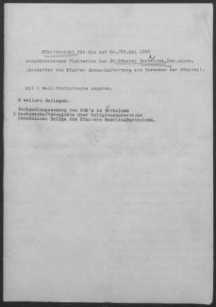 Bartholomä: Pfarrbericht 1936