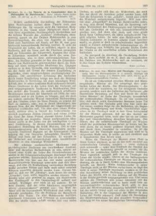 379-380 [Rezension] Bridet, L., La Théorie de la Connaissance dans la Philosophie de Malebranche