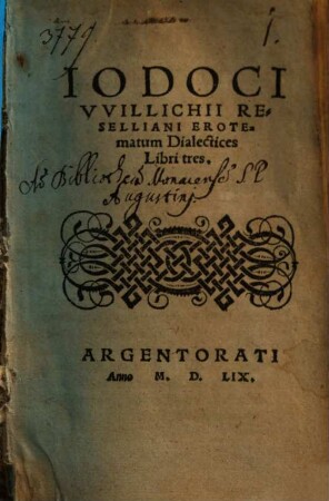 Erotematum dialectices libri tres