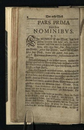 Der erste Theil: Von den Nominibvs