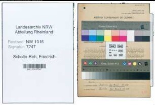 Entnazifizierung Friedrich Scholte-Reh , geb. 15.07.1896 (Landwirt)