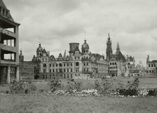 Dresden-Altstadt. Ruine des ehemaligen Residenzschlosses