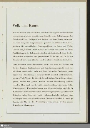 Volk und Kunst