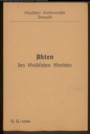 Johann Hermann Kather, Untervogt zu Talle gegen Pastor Johann Henrich Schönfeld in Talle, wegen einer Beleidigung