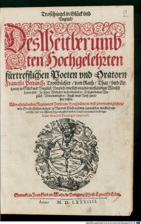Trostspiegel in Glück und Unglück