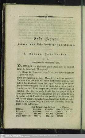 Erste Section