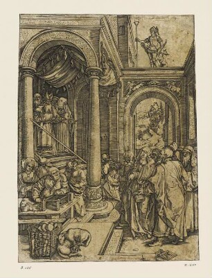 Darstellung der Maria im Tempel, Blatt 5 der Folge "Marienleben"