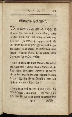 Morgen-Gedanken.