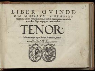 Liber quindecim missarum. Tenor